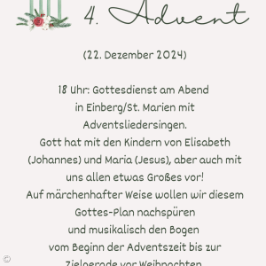 4. Advent Einberg