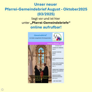 Hinweis neuer Pfarrei-Gemeindebrief online