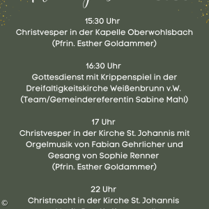 Gottesdienste Weihnachten